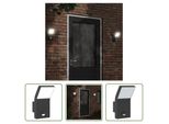 The Living Store Applique Da Esterno A Led Con Sensore In Alluminio Pressofuso Nero