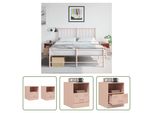 The Living Store Comodini 2 Pz. Rosa 34,5X39X44 Cm In Acciaio