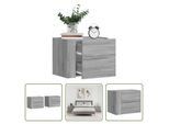 The Living Store Comodini Da Parete 2 Pz. Grigio Sonoma 45X30X35 Cm
