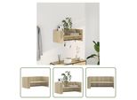 The Living Store Mensola A Muro Rovere Sonoma 70,5X35X30,5 Cm Materiale In Legno