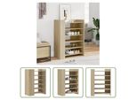 The Living Store Scarpiera In Rovere Sonoma 74,5X37,5X100 Cm Materiale In Legno
