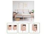 The Living Store Comodini 2 Pz. Rosa 36X39X68 Cm Acciaio Laminato A Freddo