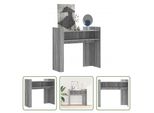 The Living Store Consolle Grigia Sonoma 100X35X90 Cm In Materiale Ligneo
