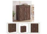 The Living Store Credenza Effetto Rovere Marrone 80X42,5X93 Cm Materiale In Legno