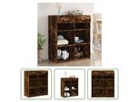 The Living Store Credenza Rovere Fumé 80X42,5X93 Cm Materiale Legno