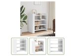 The Living Store Credenza Bianca 73,5X35X75 Cm Materiale A Base Di Legno