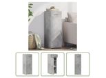 The Living Store Credenza Grigio Cemento 30X42,5X93 Cm Materiale Legno