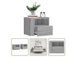 The Living Store Comodini Da Parete 2 Pz. Grigio Sonoma 45X30X35 Cm