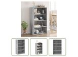 The Living Store Credenza Grey Sonoma 70X41X124 Cm Materiale A Base Di Legno