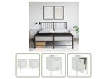 The Living Store Comodini 2 Pz. Bianco 36X39X50,5 Cm Acciaio