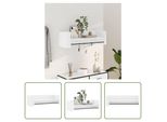 The Living Store Scaffale A Muro Bianco 100X35X30,5 Cm Materiale A Base Di Legno