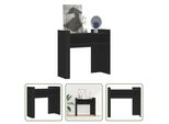 The Living Store Consolle Nera 100X35X90 Cm In Materiale Ligneo
