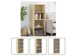 The Living Store Credenza Sonoma Rovere 50X41X124 Cm Materiale Legno
