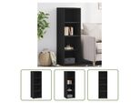 The Living Store Credenza Nera 40X41X124 Cm Materiale A Base Di Legno