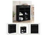 The Living Store Credenza Nera 80X42,5X93 Cm Materiale A Base Di Legno