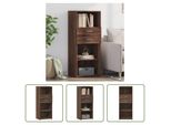 The Living Store Credenza Marrone Effetto Rovere 50X42,5X124 Cm Materiale In Legno