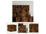 The Living Store Armadio A Muro Rovere Fumé 45X42,5X40 Cm Materiale Legno