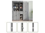 The Living Store Credenza Grey Sonoma 30X42,5X185 Cm Materiale A Base Di Legno