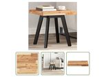 The Living Store Piano Tavolo Quadrato 40X40X4 Cm In Legno Massiccio Di Acacia