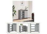 The Living Store Credenza Grigio Sonoma 73,5X35X75 Cm Materiale Legno