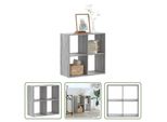 The Living Store Libreria Grigio Sonoma 68,5X32X68,5 Cm Materiale A Base Di Legno