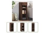 The Living Store Credenza Look Rovere Marrone 30X42,5X93 Cm Materiale Legno