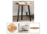 The Living Store Piano Tavolo Rotondo Ø40X2 Cm In Legno Massiccio Di Acacia