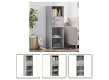 The Living Store Credenza Grey Sonoma 40X42,5X124 Cm Materiale A Base Di Legno