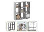 The Living Store Libreria Grey Sonoma 102X32X108 Cm Materiale Legno