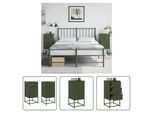 The Living Store Comodini 2 Pz. Verde Oliva 36X39X78 Cm In Acciaio