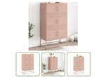 The Living Store Madia Rosa 68,5X38,5X123,5 Cm Acciaio