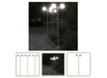 The Living Store Luci Da Sentiero 3 Pezzi Argento 215 Cm In Acciaio Inox