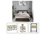 The Living Store Comodini 2 Pezzi Rovere Sonoma 40X40X55 Cm Materiale In Legno
