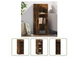 The Living Store Credenza Rovere Fumé 30X42,5X93 Cm Materiale Legno