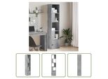 The Living Store Libreria Cemento Grigio 40X36X189 Cm Materiale Legno