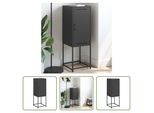 The Living Store Credenza Schwarz 36X39X123 Cm Stahl