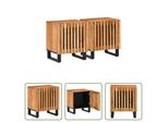 The Living Store Comodini 2 Pezzi 40X34X46 Cm In Legno Massiccio Di Acacia