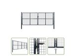 The Living Store Cancello Da Giardino In Rete Acciaio Zincato 400 X 150 Cm Grigio