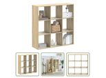 The Living Store Libreria Rovere Sonoma 102X32X102 Cm Materiale Legno