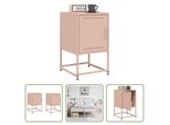 The Living Store Comodini 2 Pz. Rosa 36X39X60,5 Cm In Acciaio