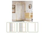The Living Store Schermo Doccia Per Cabina Doccia Esg In Vetro Trasparente Golden 140X195Cm
