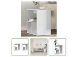 The Living Store Tavolini 2 Pz. Bianco 50X30X50 Cm Materiale A Base Di Legno
