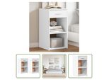 The Living Store Comodini 2 Pz. Bianco 35X34X65 Cm Materiale A Base Di Legno