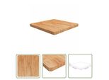 The Living Store Piano Del Tavolo Quadrato Marrone Chiaro 60X60X4Cm In Rovere Trattato