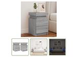 The Living Store Comodini Con Luci Led 2 Pz. Grigio Sonoma 35X39X55 Cm
