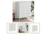 The Living Store Credenza Bianca 68X39X89 Cm Acciaio