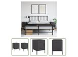 The Living Store Comodini 2 Pz. Nero 36X39X50,5 Cm In Acciaio