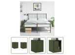 The Living Store Comodini 2 Pz. Verde Oliva 34,5X39X44 Cm In Acciaio