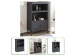 The Living Store Credenza Anthrazit 68X39X113 Cm Stahl