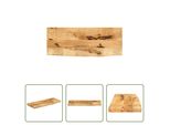 The Living Store Piano Del Tavolo 70X30X2,5 Cm Bordo Albero In Legno Massello Rough Mango Wood